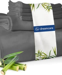Juego de sábanas queen size DREAMCARE 100% viscosa de bambú