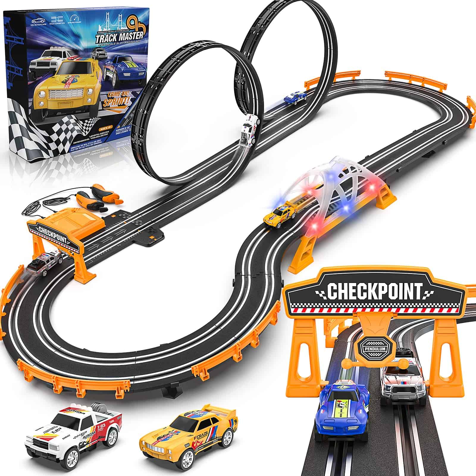 Pistas de Carreras de Coches Slot para Niños, Juego de