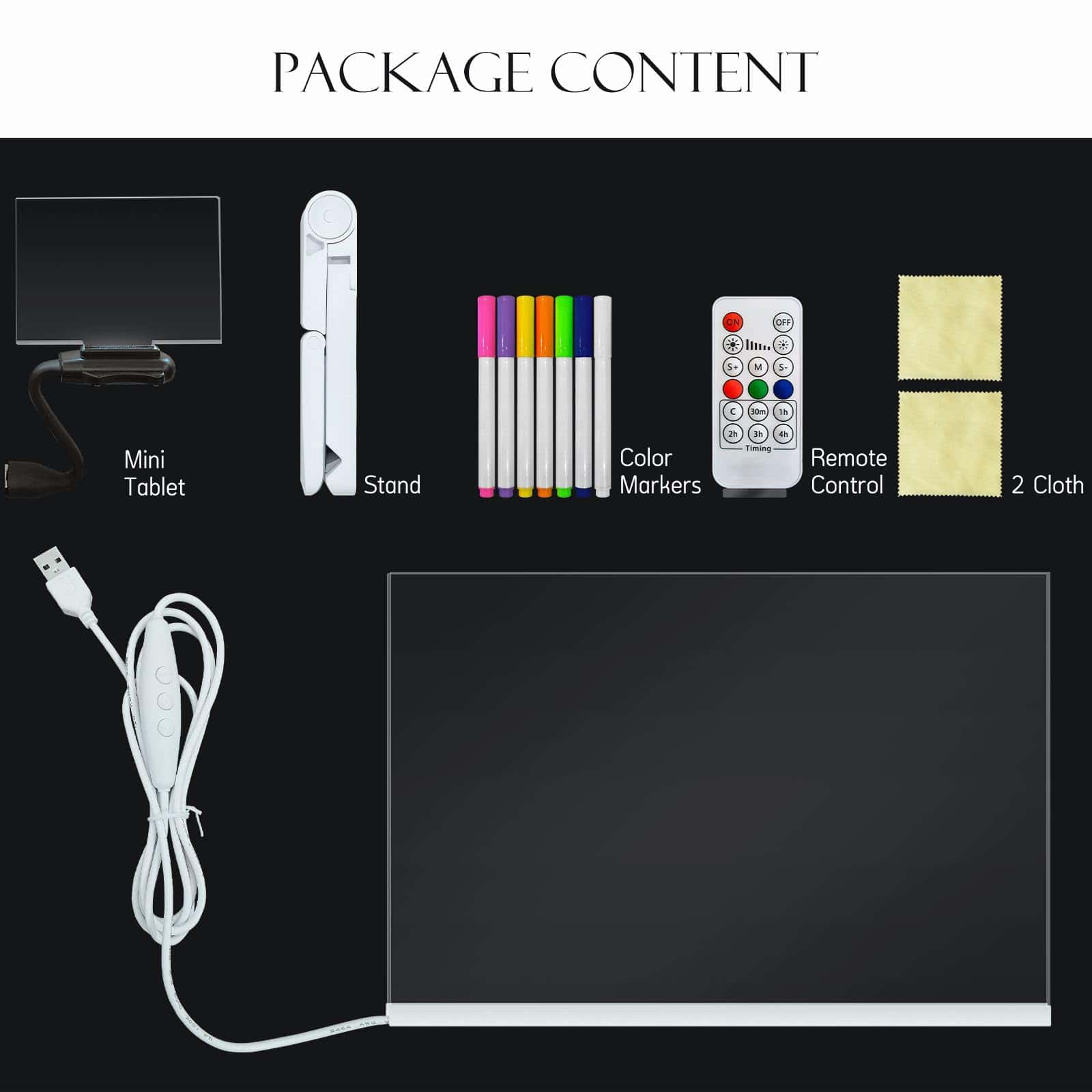 Tablero de nota con luz LED Masshomi de 15 * 11 pulgadas - Imagen 8