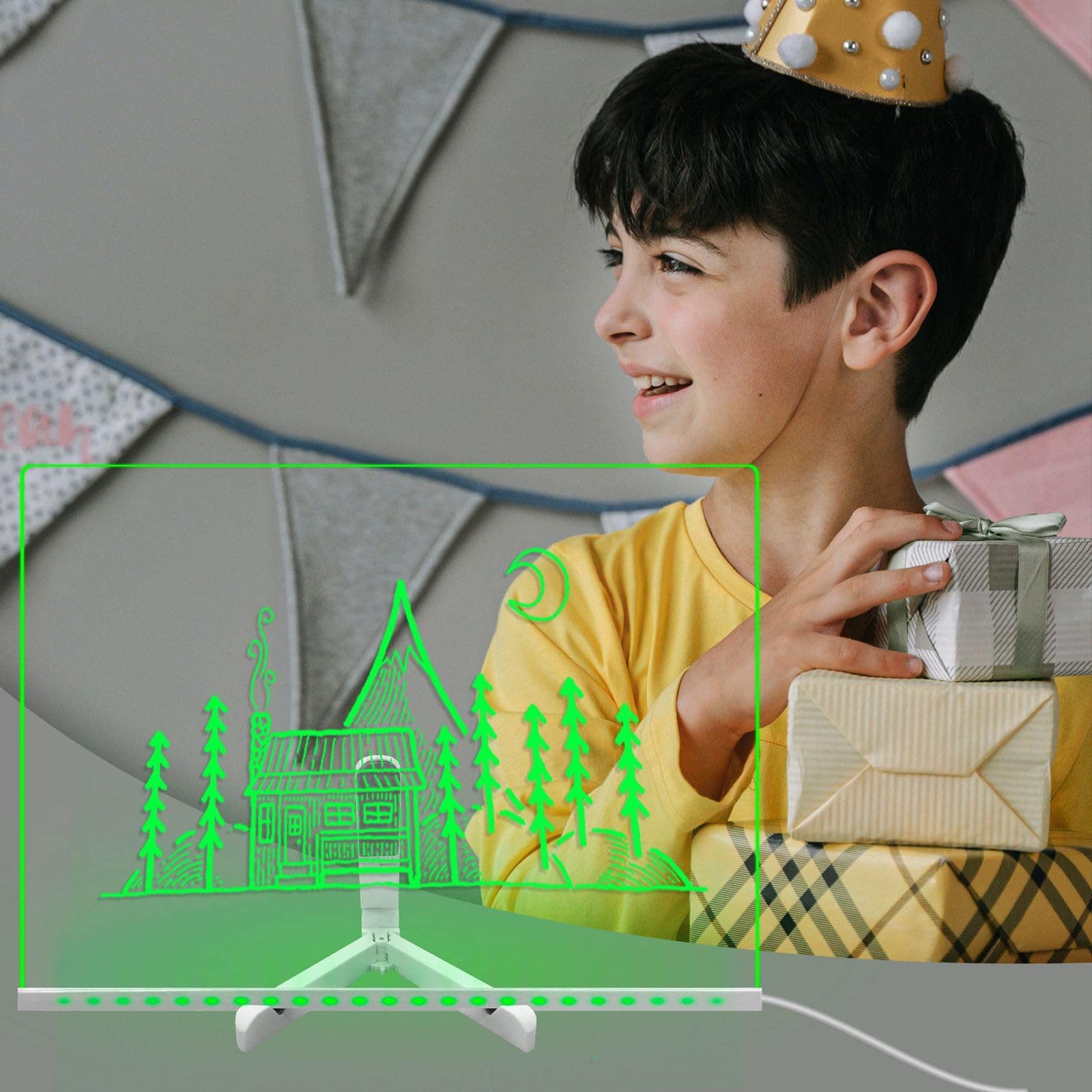 Tablero de nota con luz LED Masshomi de 15 * 11 pulgadas - Imagen 4