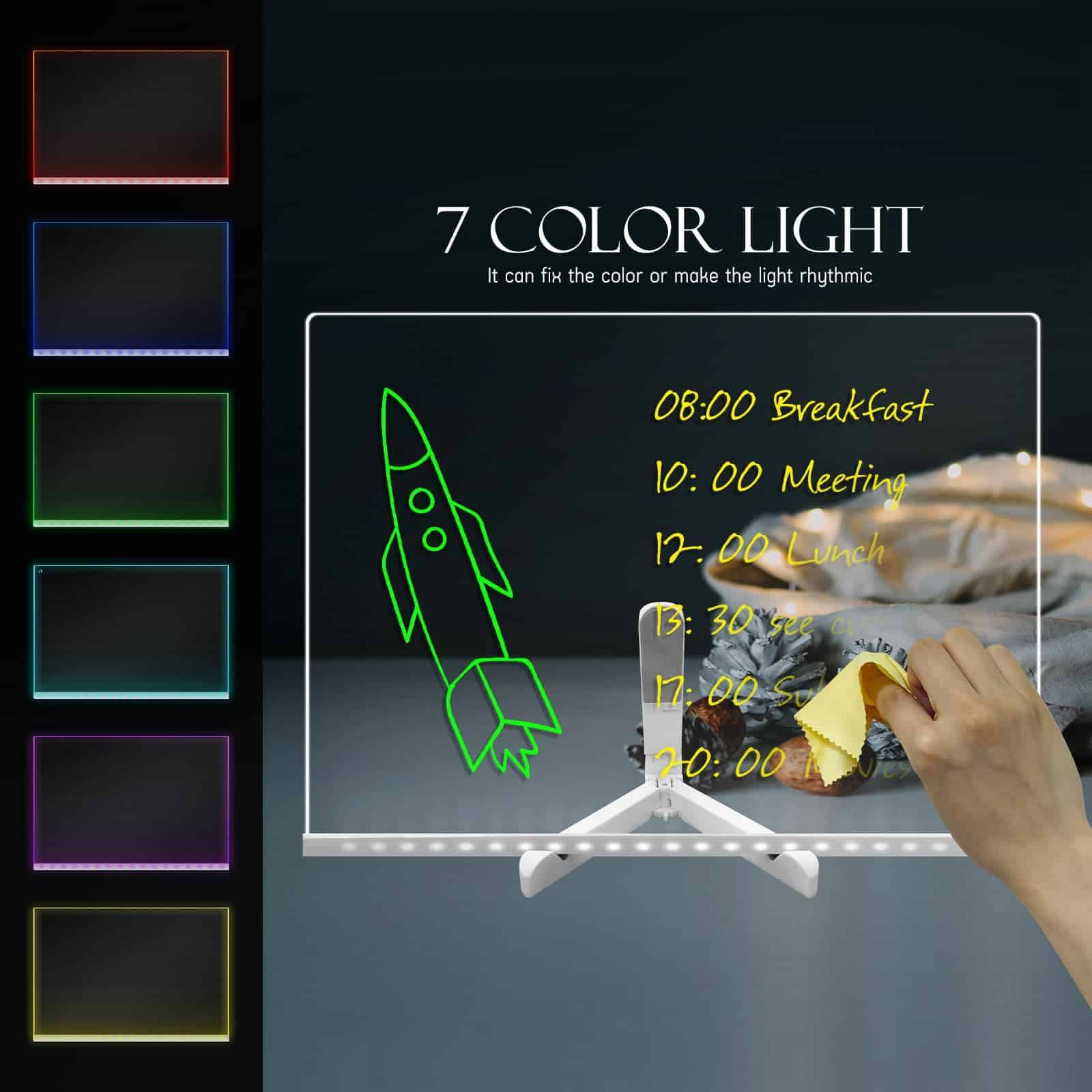 Tablero de nota con luz LED Masshomi de 15 * 11 pulgadas - Imagen 3