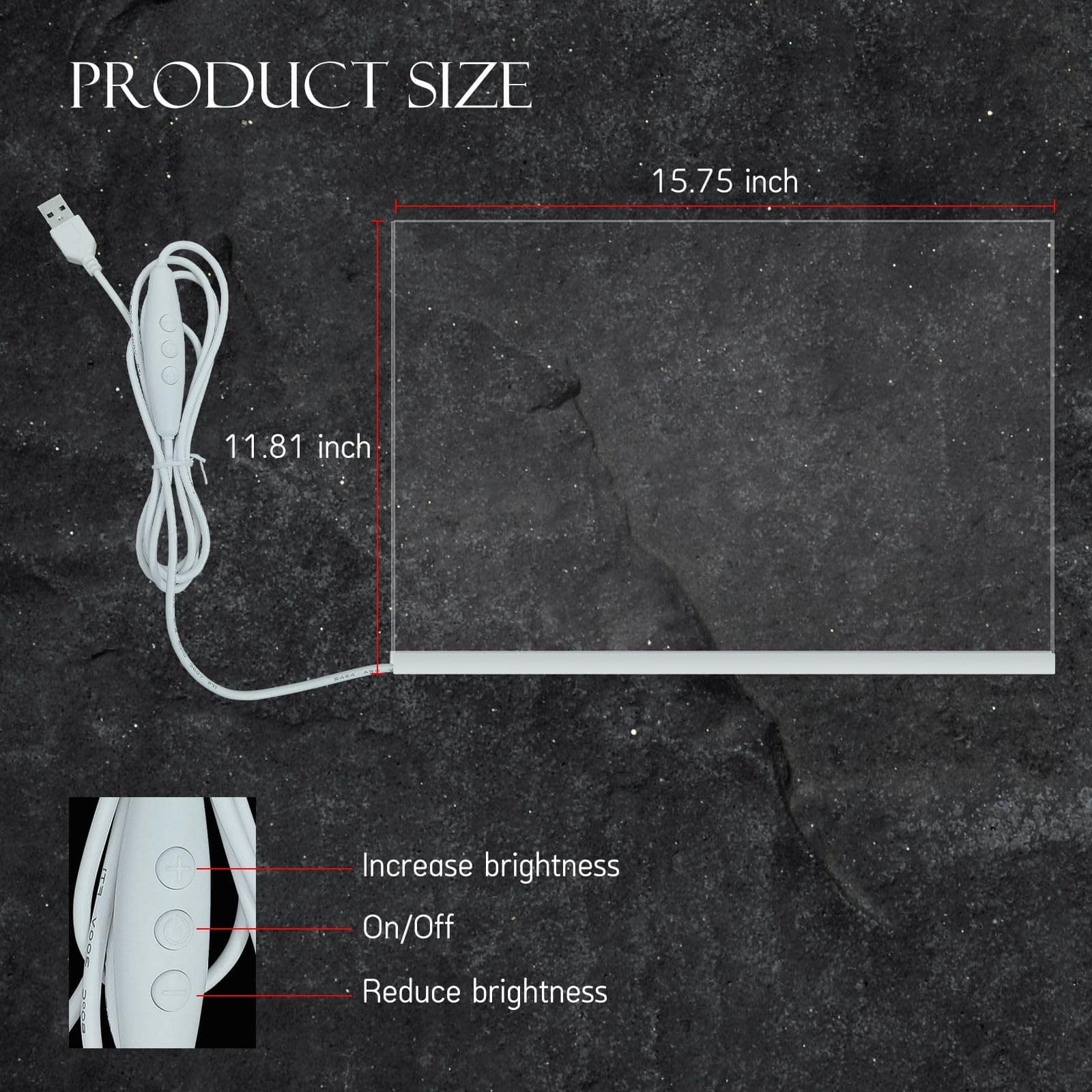 Tablero de nota con luz LED Masshomi de 15 * 11 pulgadas - Imagen 7