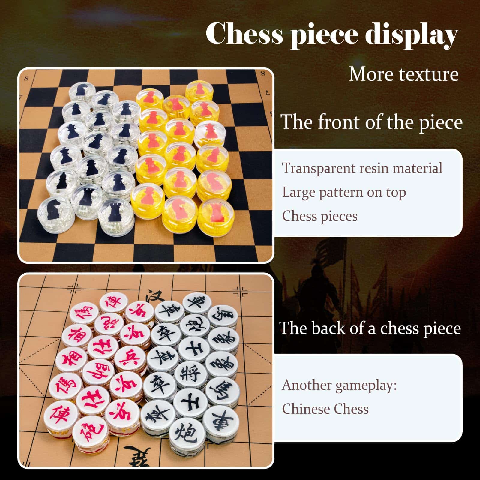 Juego de Ajedrez con Piezas de Ajedrez Chinas, Piezas de - Imagen 6