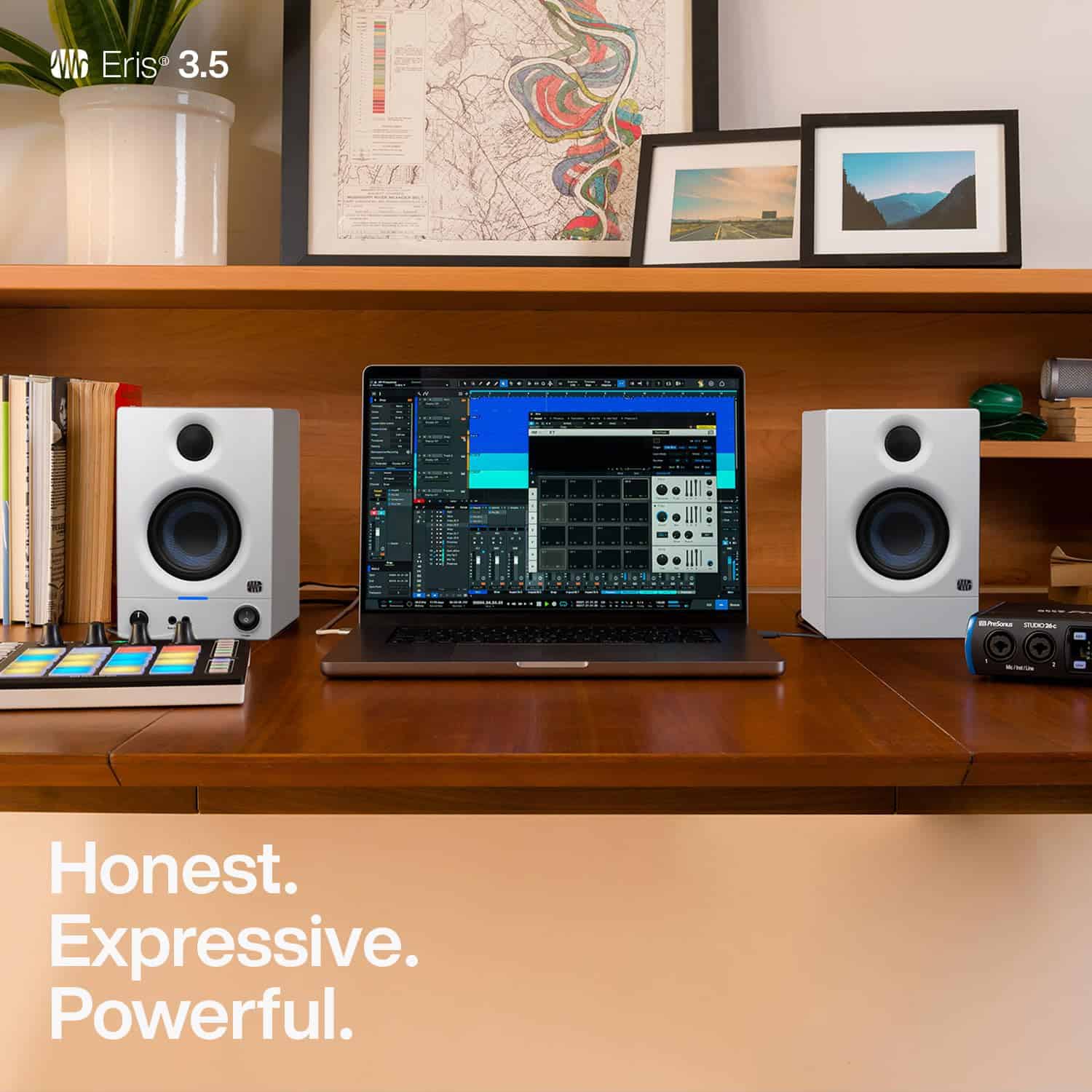 Monitores de Estudio PreSonus Eris 3.5 (Blanco), Par - - Imagen 3
