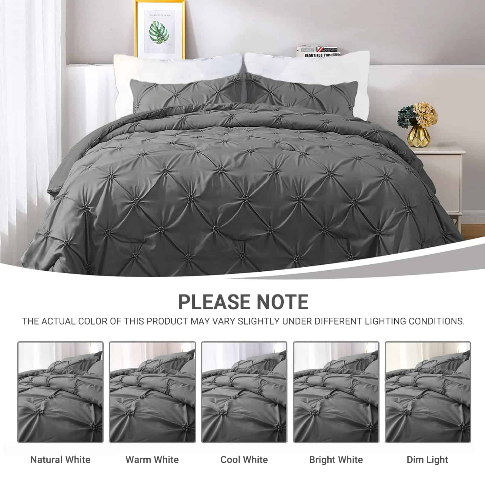 Juego de Funda de Edredón MKNAZ para Cama Queen, 3 Piezas - Imagen 6