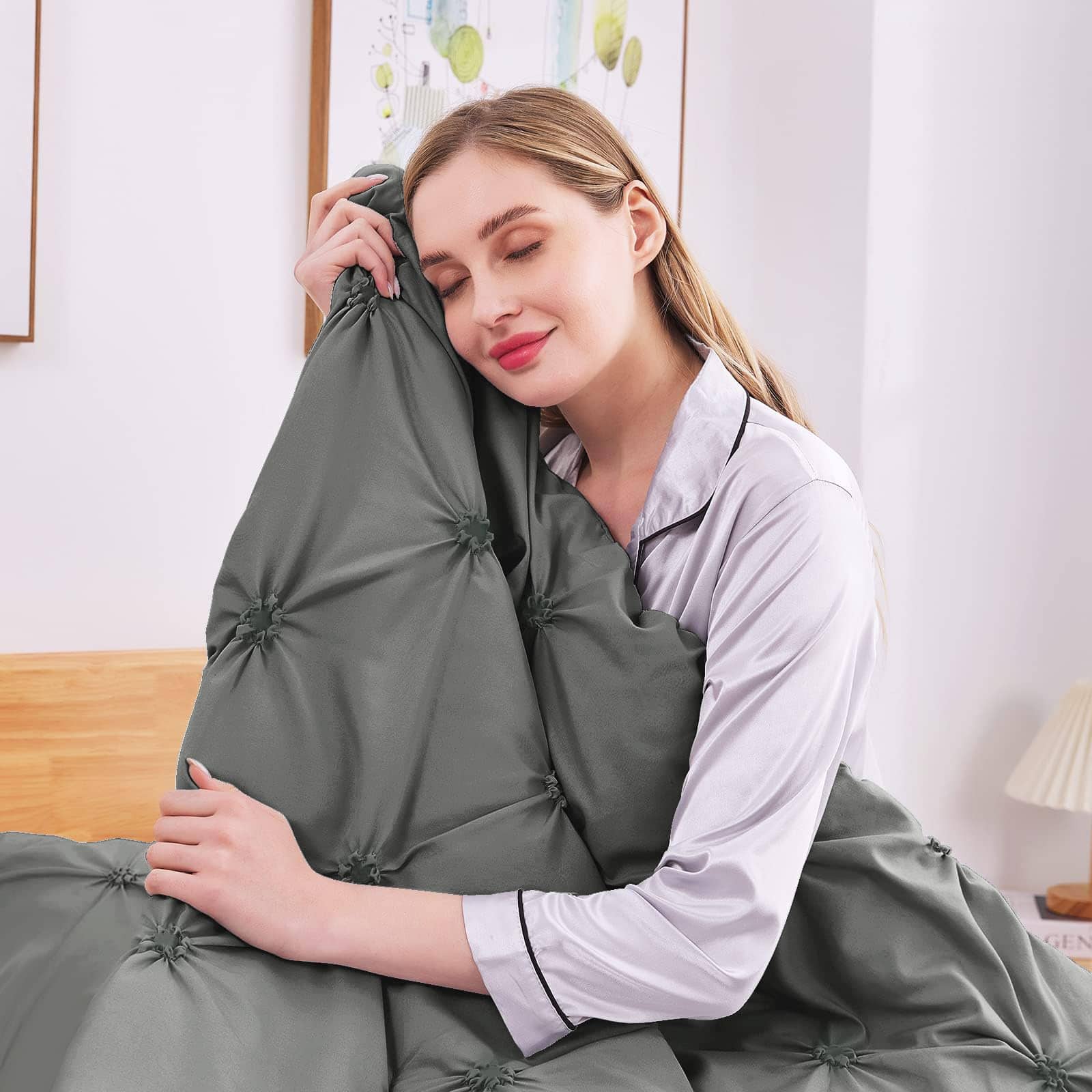 Juego de Funda de Edredón MKNAZ para Cama Queen, 3 Piezas - Imagen 7