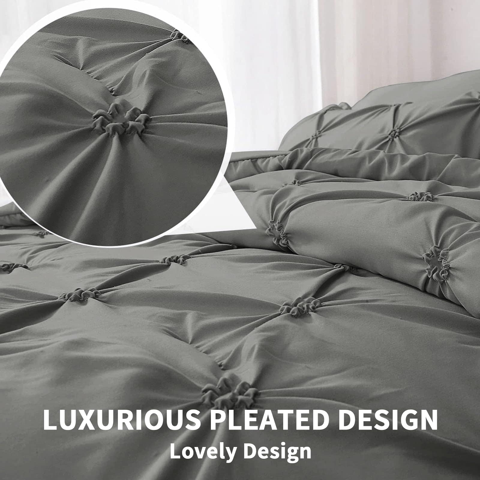 Juego de Funda de Edredón MKNAZ para Cama Queen, 3 Piezas - Imagen 3