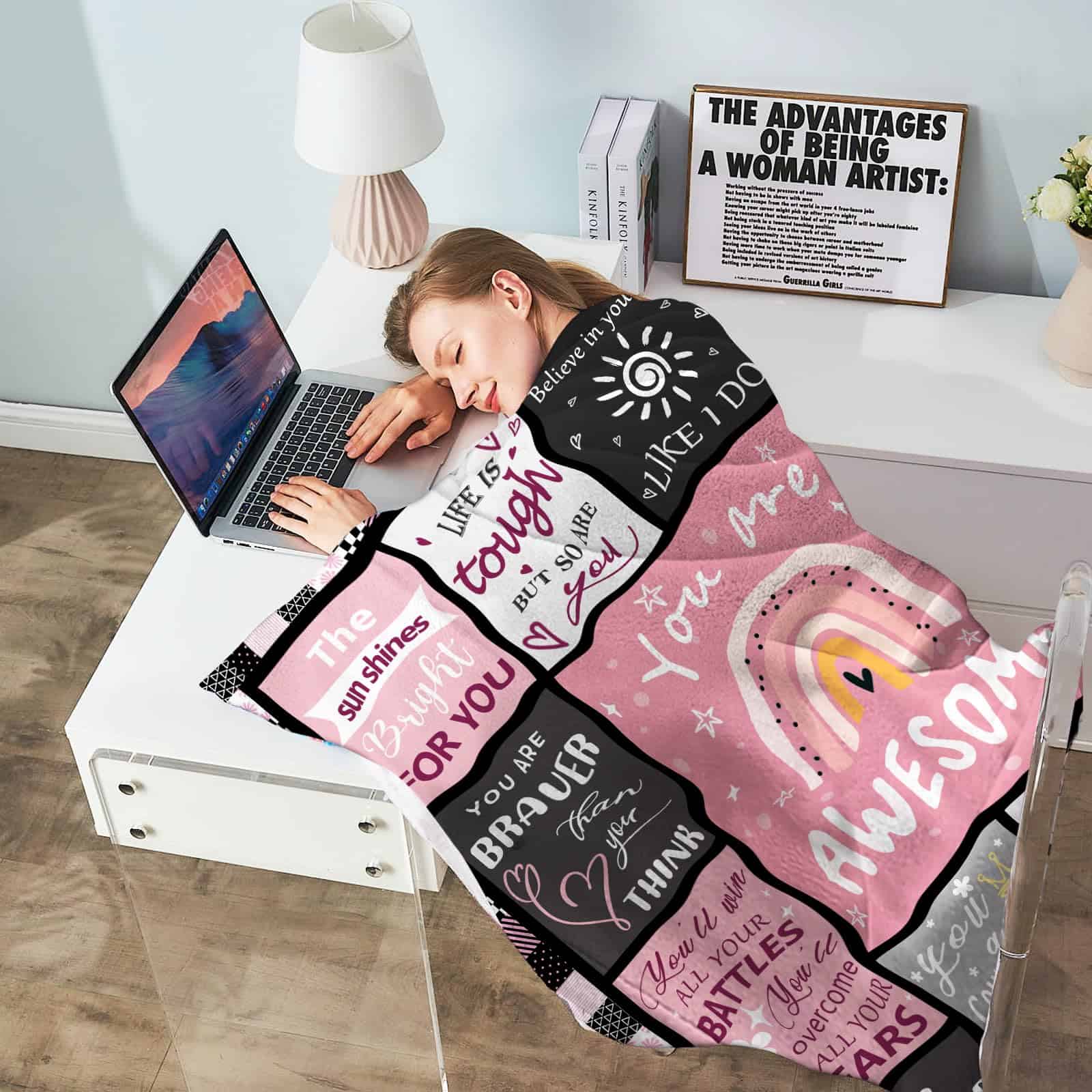 Manta Inspiradora para Regalos de Mejora para Mujeres, - Imagen 6