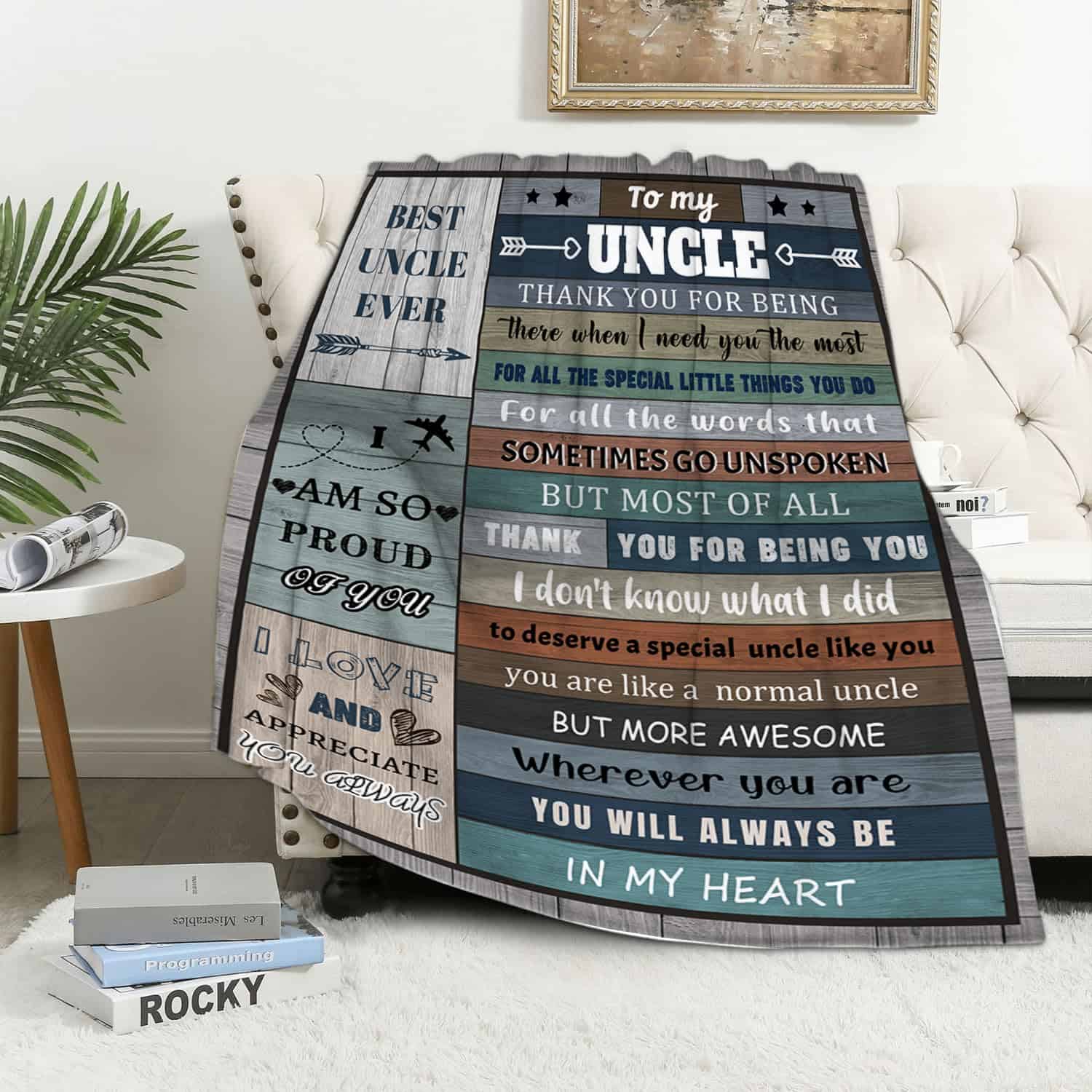 Manta de regalo Nahjiiem para tío, regalos del Día del - Imagen 3