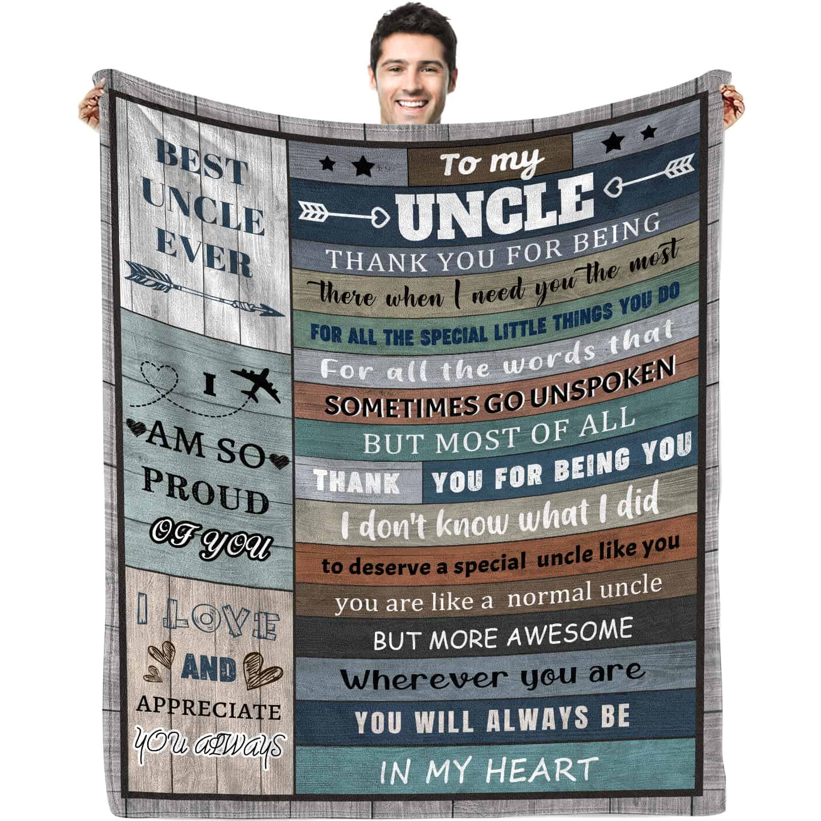 Manta de regalo Nahjiiem para tío, regalos del Día del