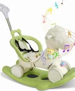 Caballito de balancín 4 en 1 para niños de 1 a 3 años,