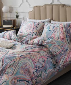 Juego de Ropa de Cama Vintage de Colores Brillantes Full