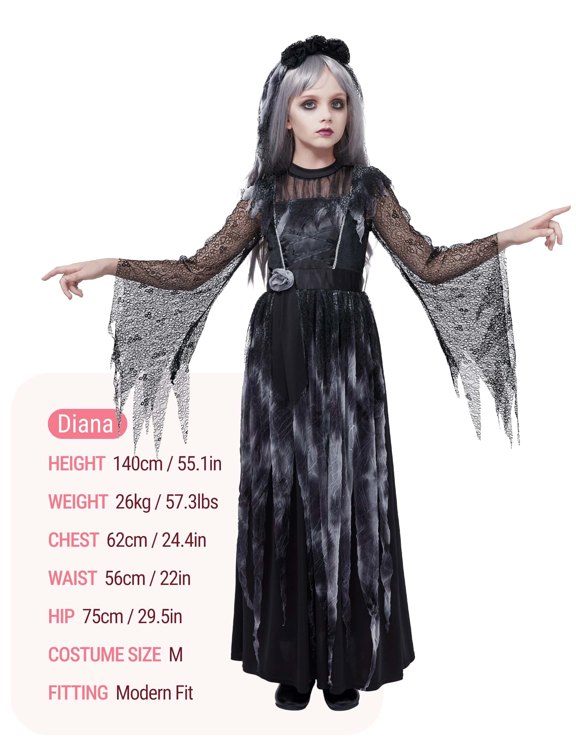 Disfraz de Princesa Spooktacular Creations para Niñas, - Imagen 6