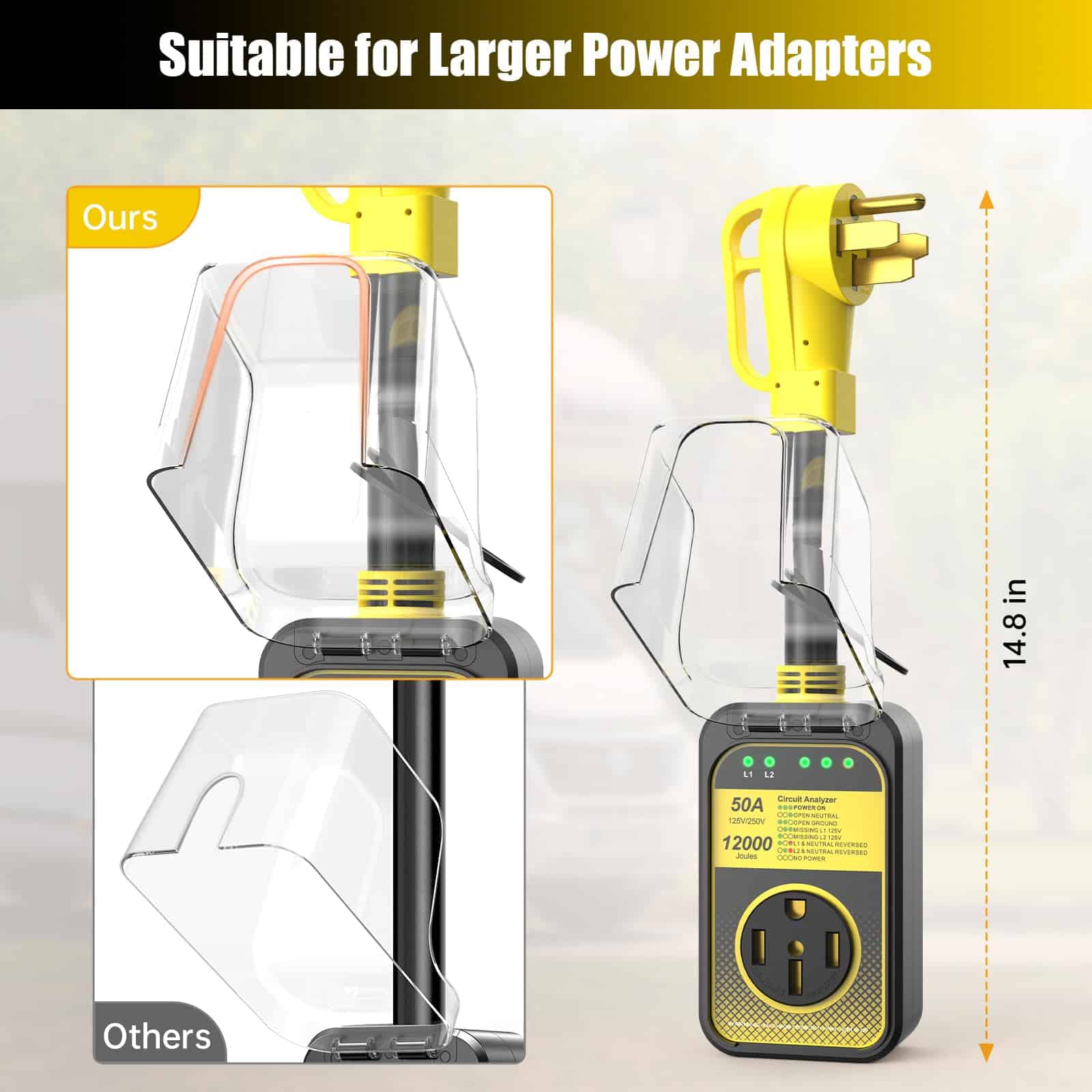 Protector de sobretensión para RV Vehiker de 50 amperios, - Imagen 8