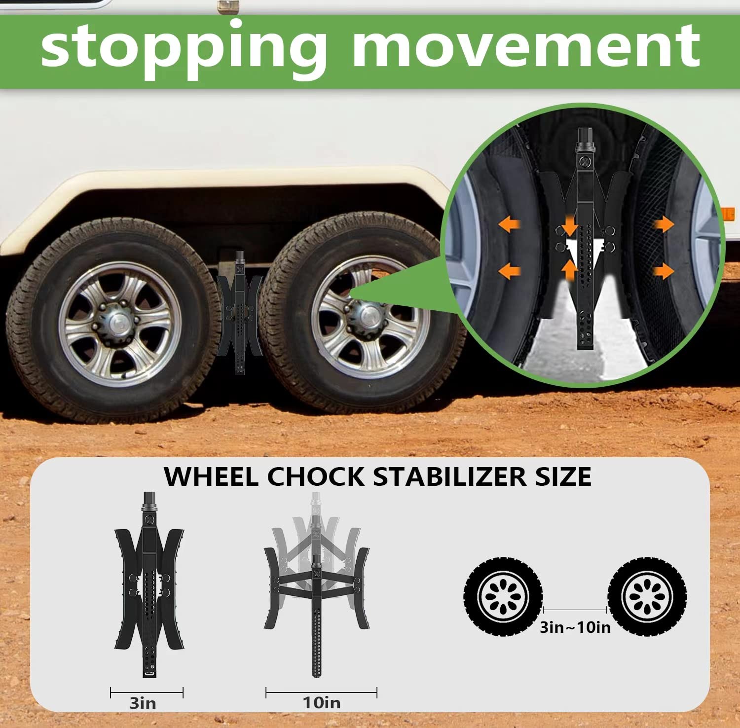 Bloqueador de rueda estabilizador RV RVPNR217B, Ruedas de - Imagen 3