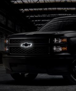 Emblema de parrilla para Chevy Silverado 2014-15, -omo/Negro