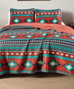 Juego de Colcha Geométrica Tribal del Suroeste Chezmoi