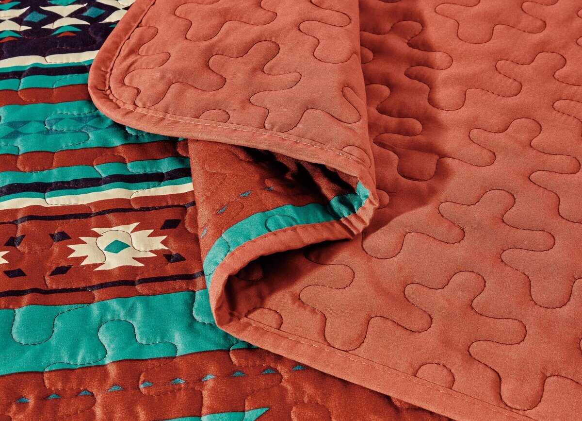 Juego de Colcha Geométrica Tribal del Suroeste Chezmoi - Imagen 5