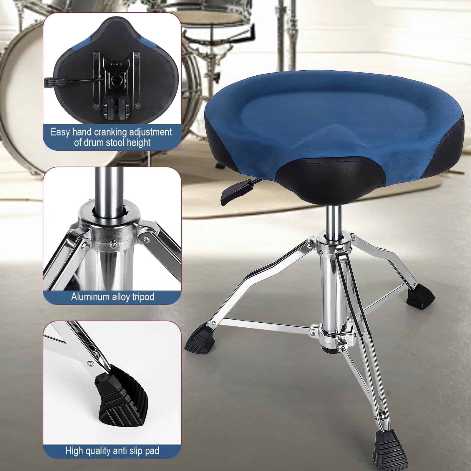 Banqueta de tambor AKOLT, Asiento de tambor resistente, - Imagen 4
