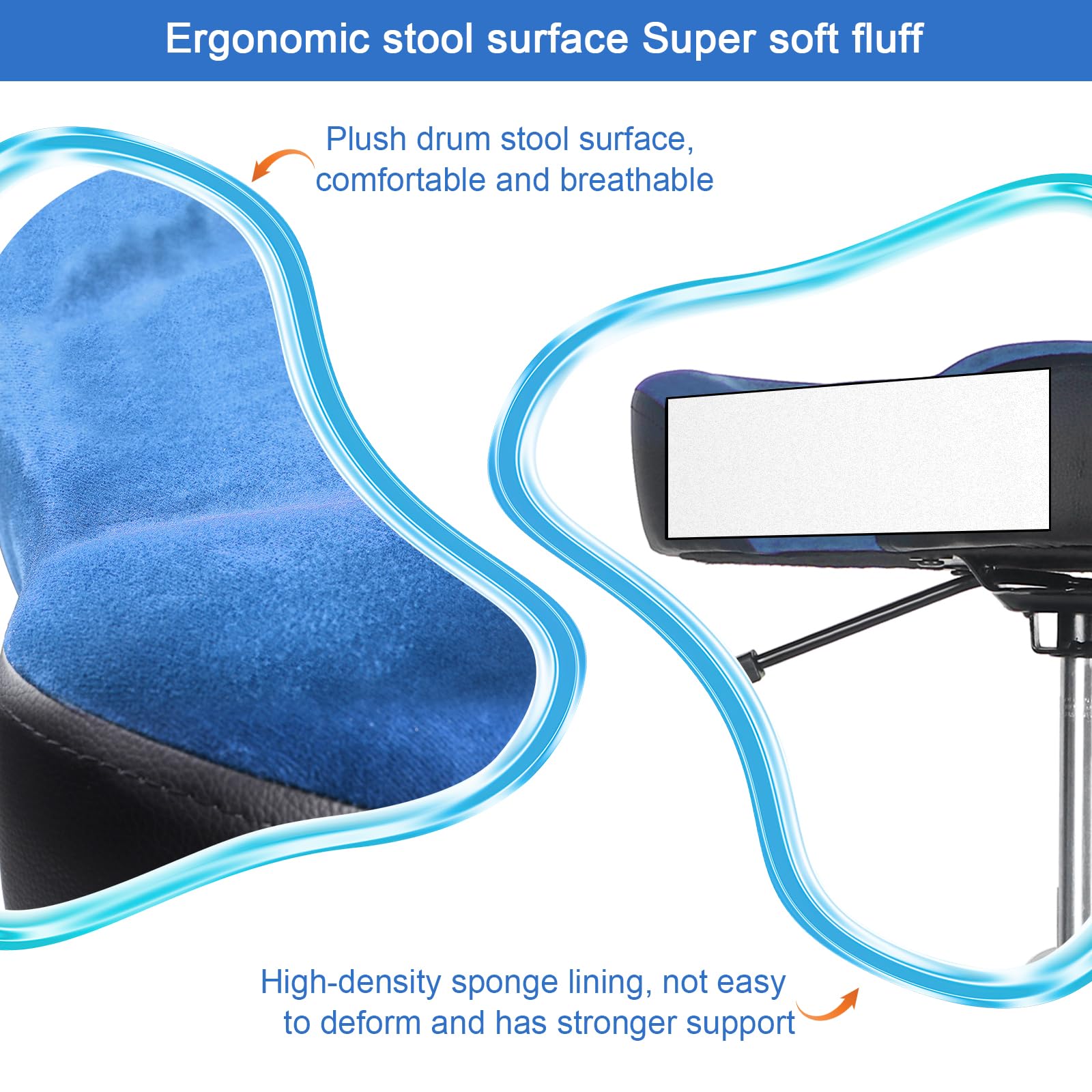 Banqueta de tambor AKOLT, Asiento de tambor resistente, - Imagen 5