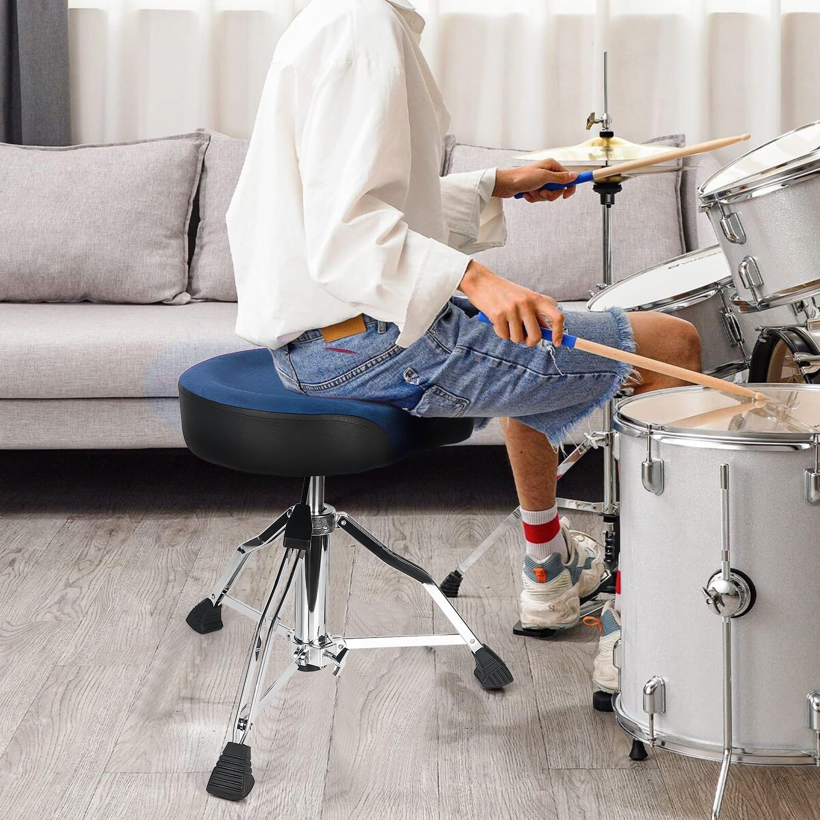 Banqueta de tambor AKOLT, Asiento de tambor resistente, - Imagen 7