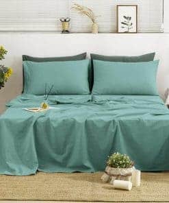 Juego de sábanas de lino TUMEI 100% tamaño King - 4 piezas