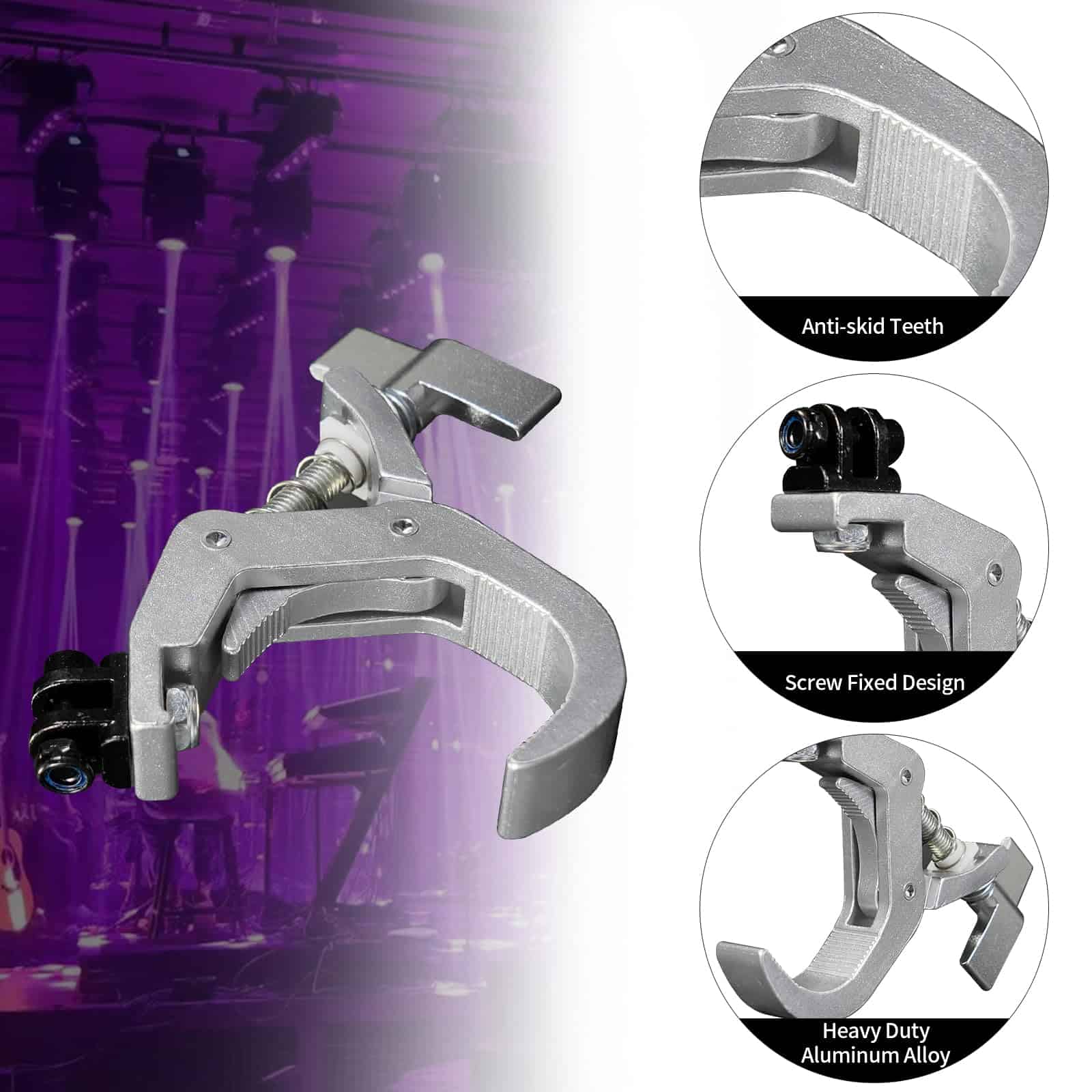 Iverens 8 Pack Truss Clamp C-Clamp Gancho de Luz de - Imagen 4