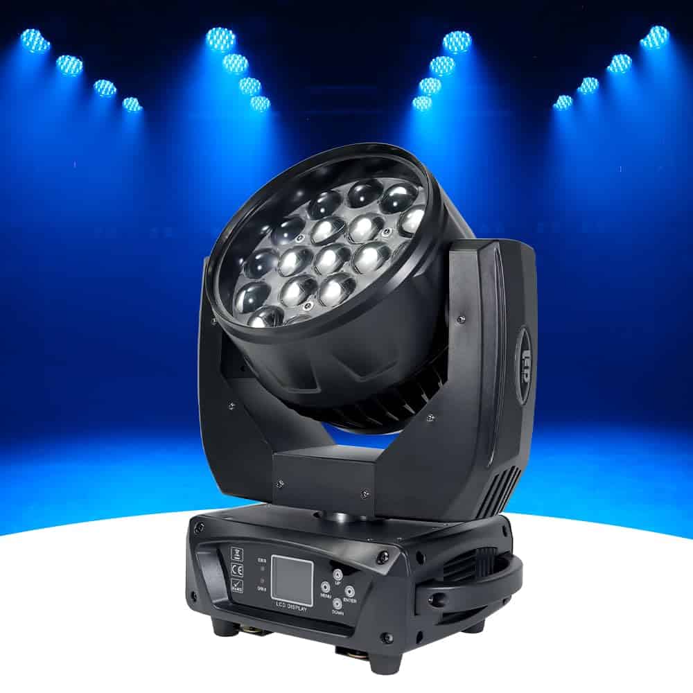 Luces de Escenario Moving Head 19x15W RGBW 4 en 1 Luces Led
