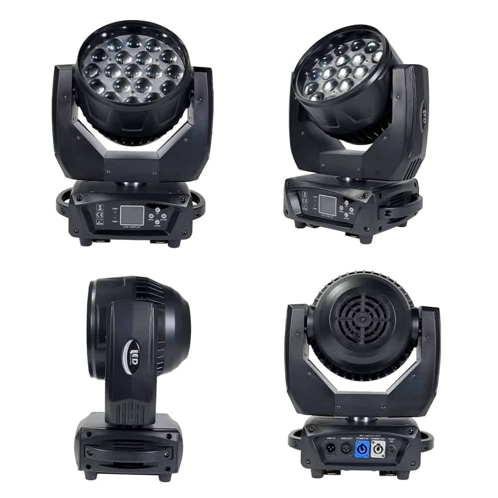 Luces de Escenario Moving Head 19x15W RGBW 4 en 1 Luces Led - Imagen 9