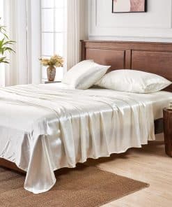 Juego de sábanas de satén Cibhlea Premium tamaño King -