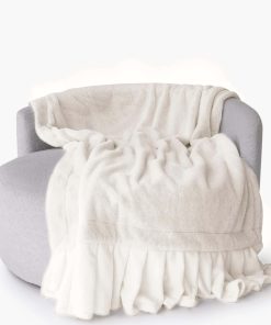 Manta Acogedora de Piel Sintética con Volantes-Suave Piel