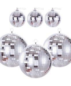 Paquete de 6 Bolas de Espejo Bola de Disco Decorativa