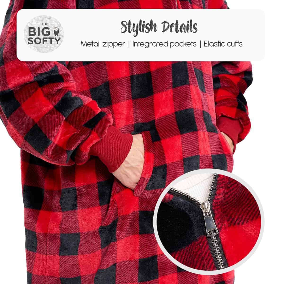 Manta con Capucha Oversized Trekki, Manta Vestible con - Imagen 5