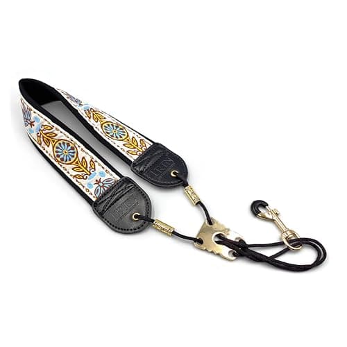 Correa de Cuello para Saxofón con Bordado de Flores de