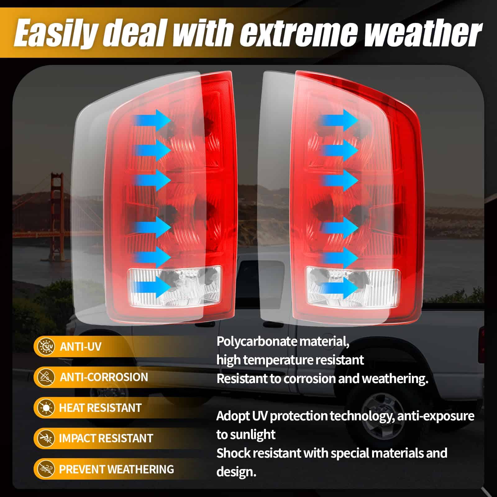 Ensamble de luz trasera YIBONIKA para la camioneta pickup - Imagen 6