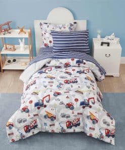 PPOLCA Juego de Edredón Gemelo para Niños, 5 Piezas Juego