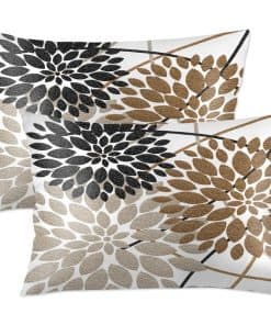 Fundas de Almohada Xihomeli Negro Café Marrón Tan Dahlia