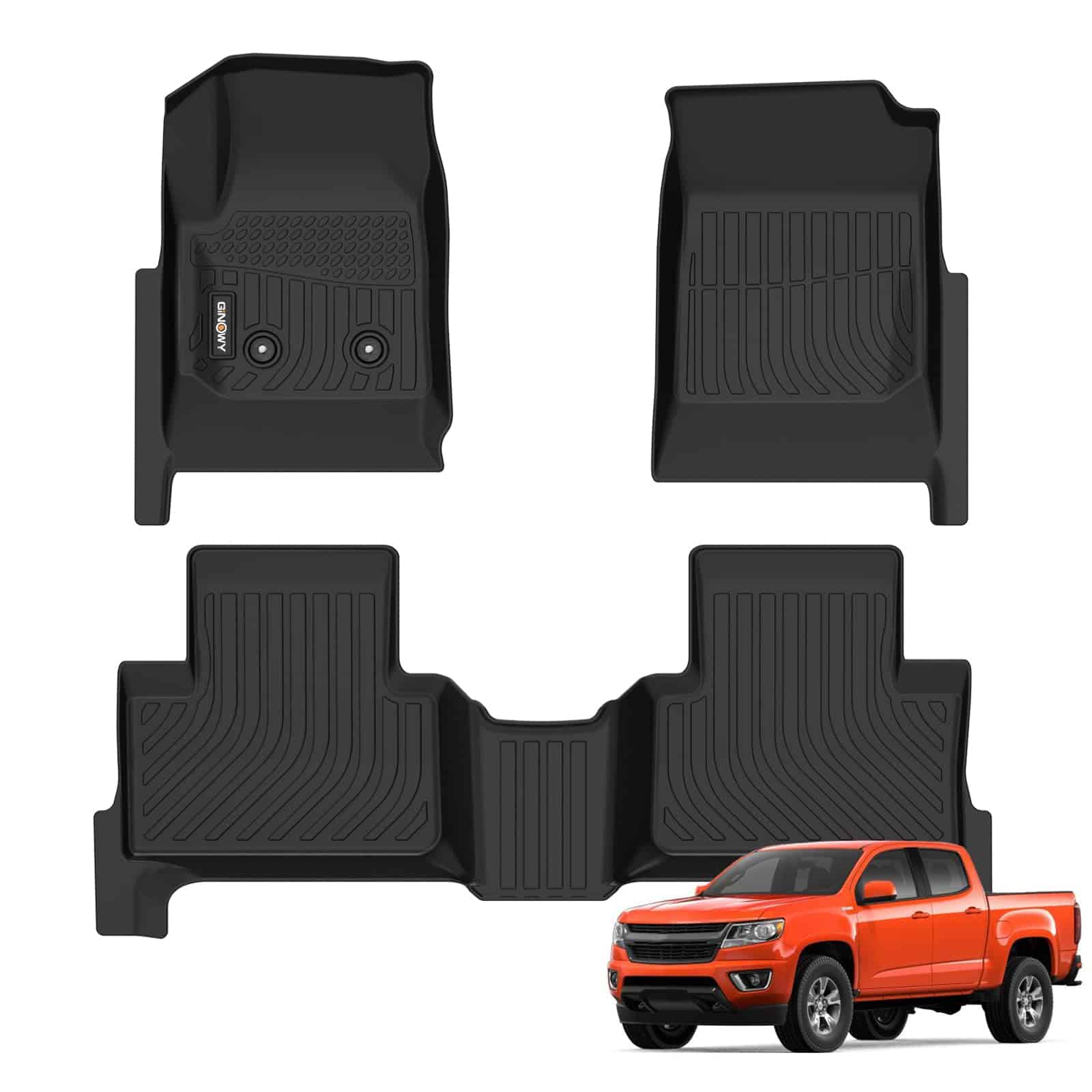 Tapetes GINOWY para Chevy Colorado Crew Cab/GMC Canyon Crew