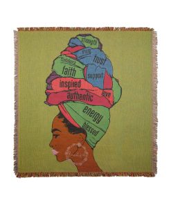 Manta de tela tejida Pardon My Fro Adira Verde