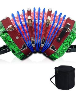 Concertina, acordeón de 20 teclas para -Verde