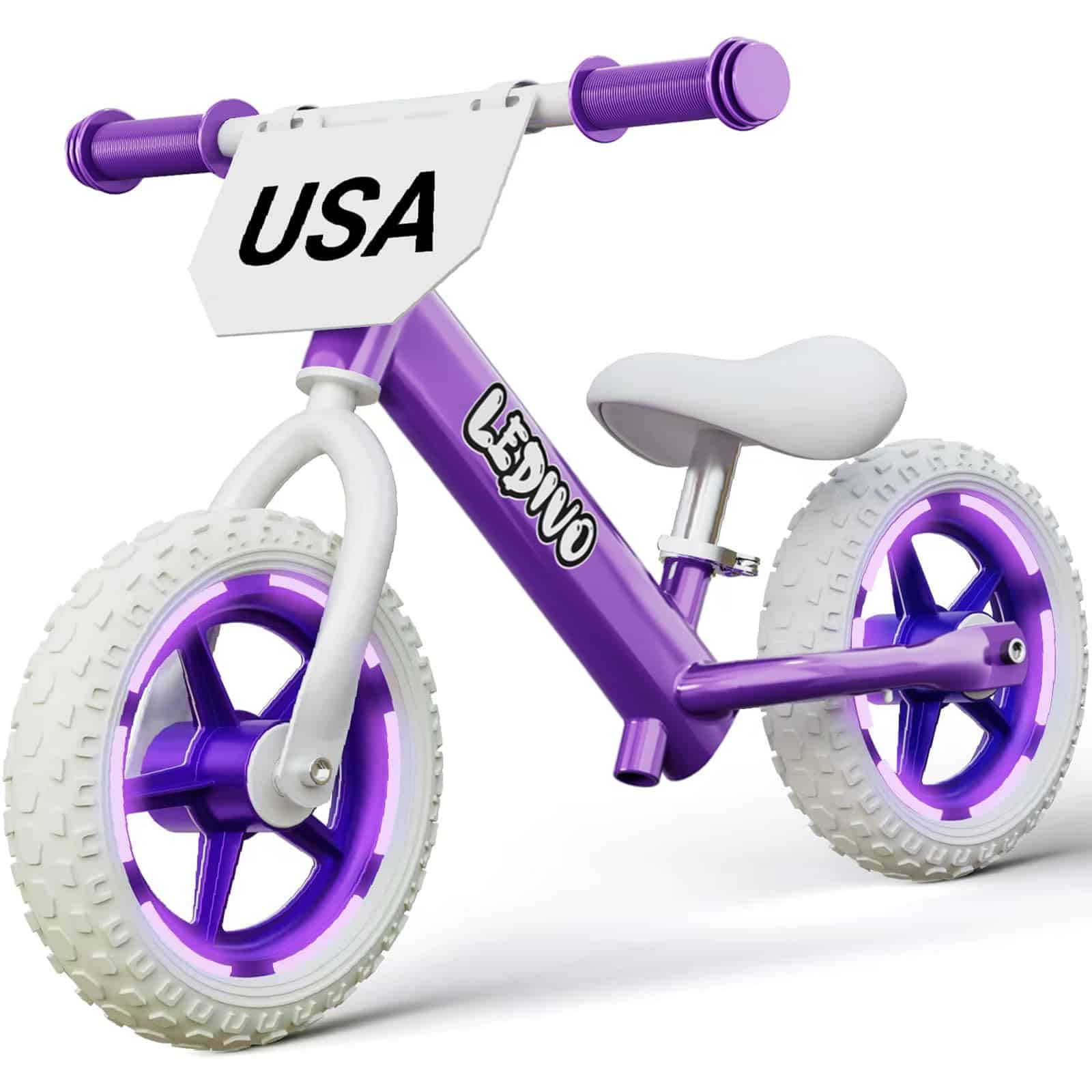 Bicicleta de Equilibrio LEDIVO para Niños de -Morado