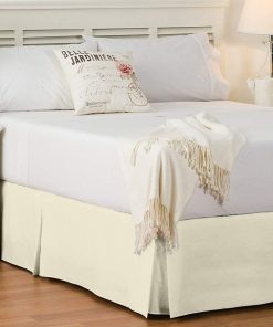 Faldón de cama tamaño completo 100% algodón natural 800