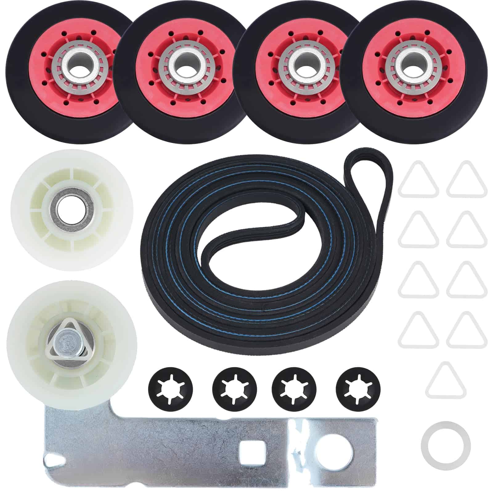 Kit de Rodillo de Tambor y Polea Loca para Secadora