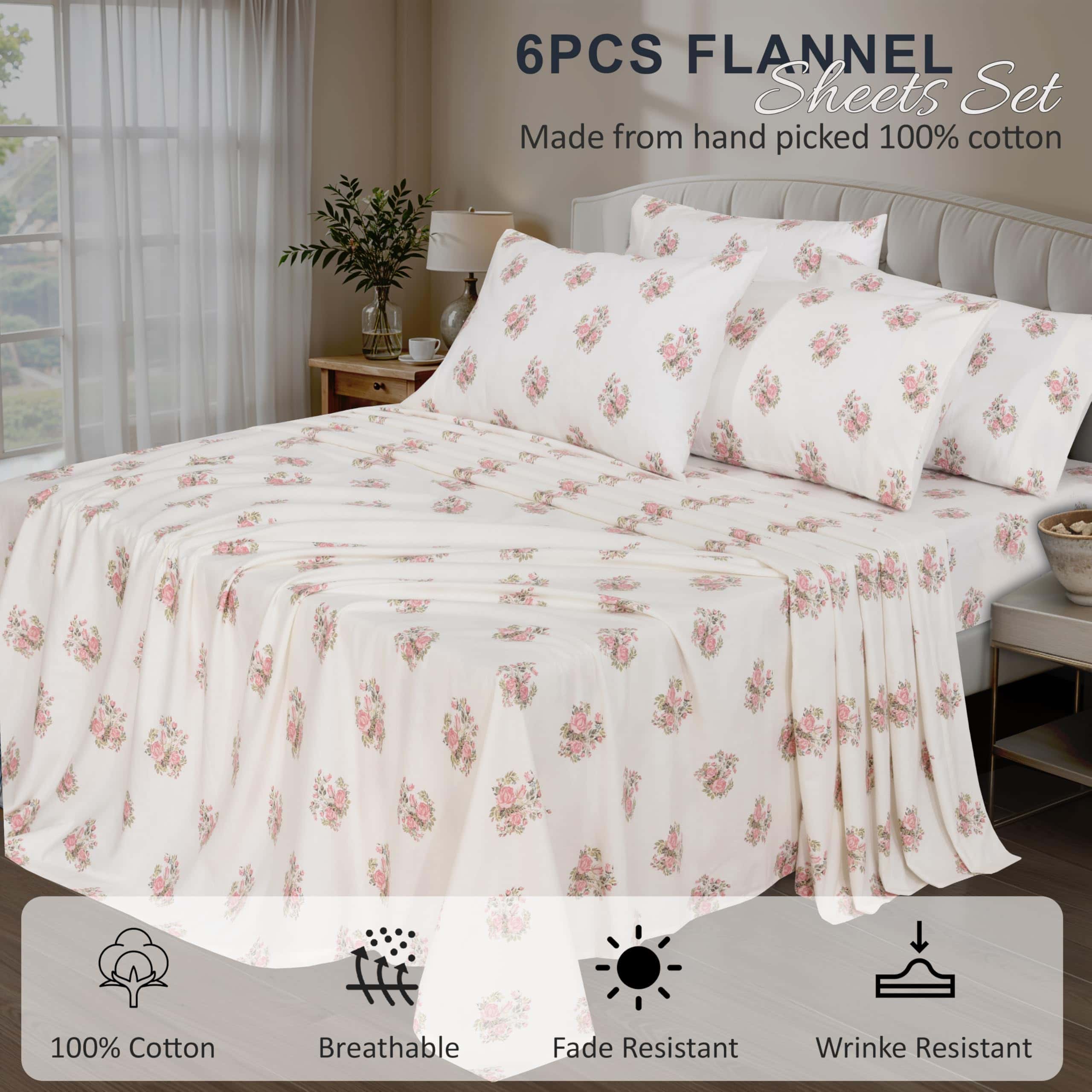 Juego de Sábanas de Franela RUVANTI Tamaño Completo 6 - Imagen 4