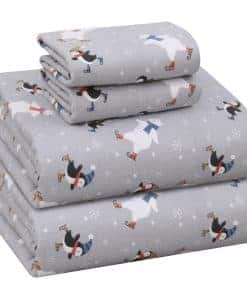 Juego de sábanas de franela tamaño Twin 4 piezas - 100%