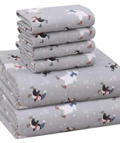 Juego de sábanas RUVANTI de franela de 6 piezas - Juego de