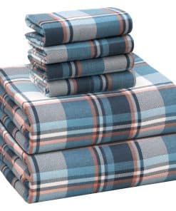 Juego de sábanas de franela RUVANTI para cama queen size de