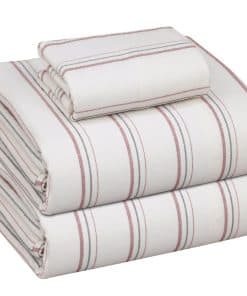 Juego de sábanas de franela RUVANTI tamaño -Rayas de sarga