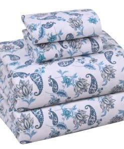 Juego de sábanas King size de franela -Chintz Paisley