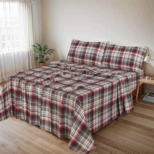 Juego de Sábanas de Franela Tamaño California King RUVANTI - Imagen 9